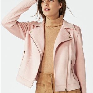 Faux Suede Moto Jacket